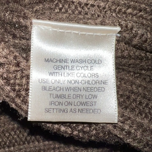 🤎 St. John’s Bay - chunky Brown cardigan sweater - size Large - Picture 4 of 7
